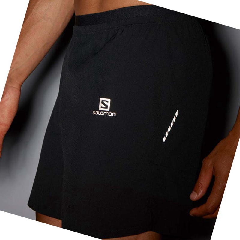 Salomon CROSS 7'' NO LINER Kurze Hose Herren Schwarz | LXHIEDC-23