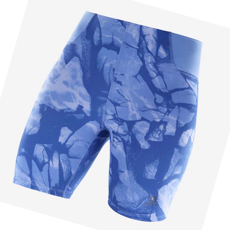 Salomon CROSS MULTI 7\'\' Kurze Hose Damen Blau | FWBJATX-32