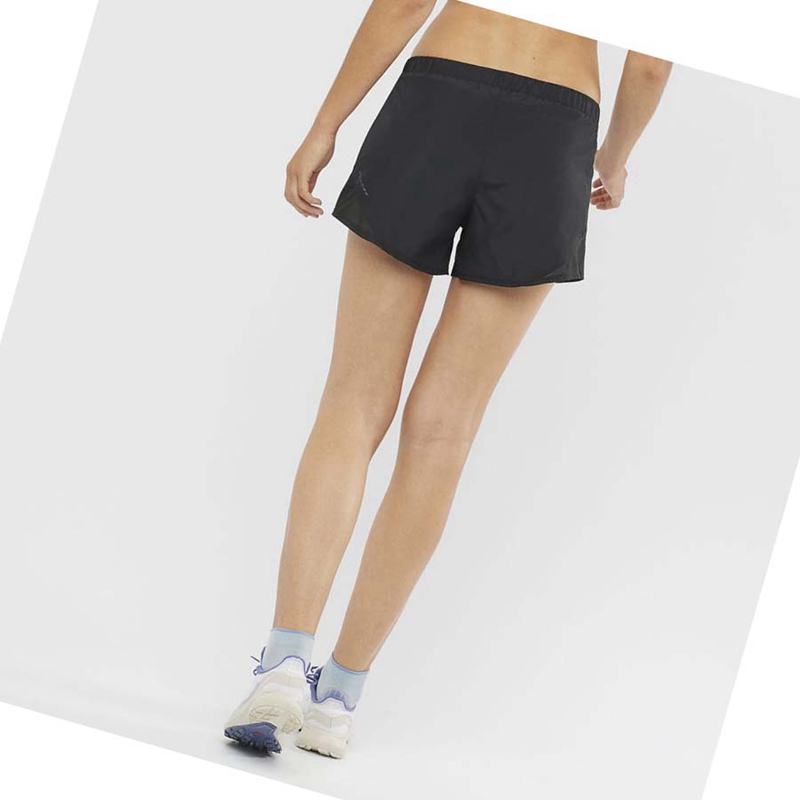 Salomon CROSS REBEL 4'' Kurze Hose Damen Schwarz | PUKQMVO-37