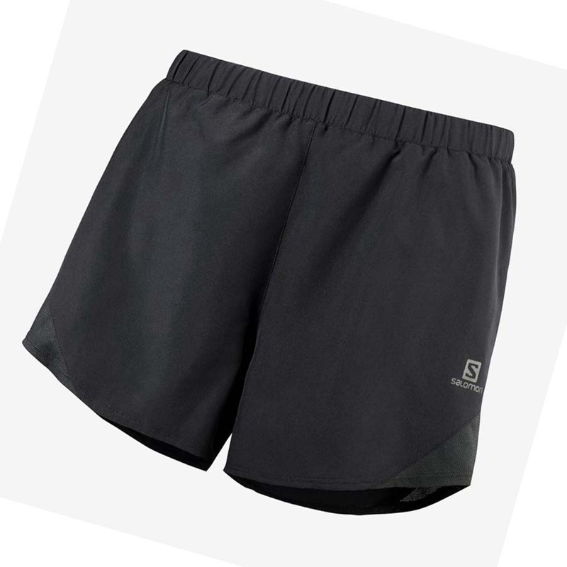 Salomon CROSS REBEL 4\'\' Kurze Hose Damen Schwarz | PUKQMVO-37