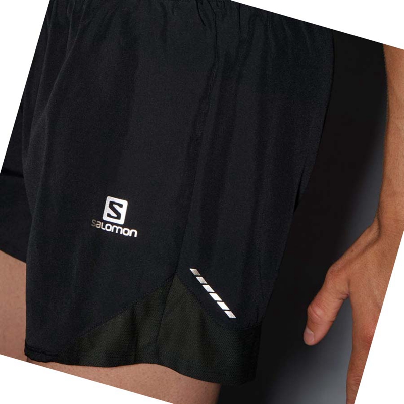 Salomon CROSS REBEL 5'' Kurze Hose Herren Schwarz | DLNIZGA-18