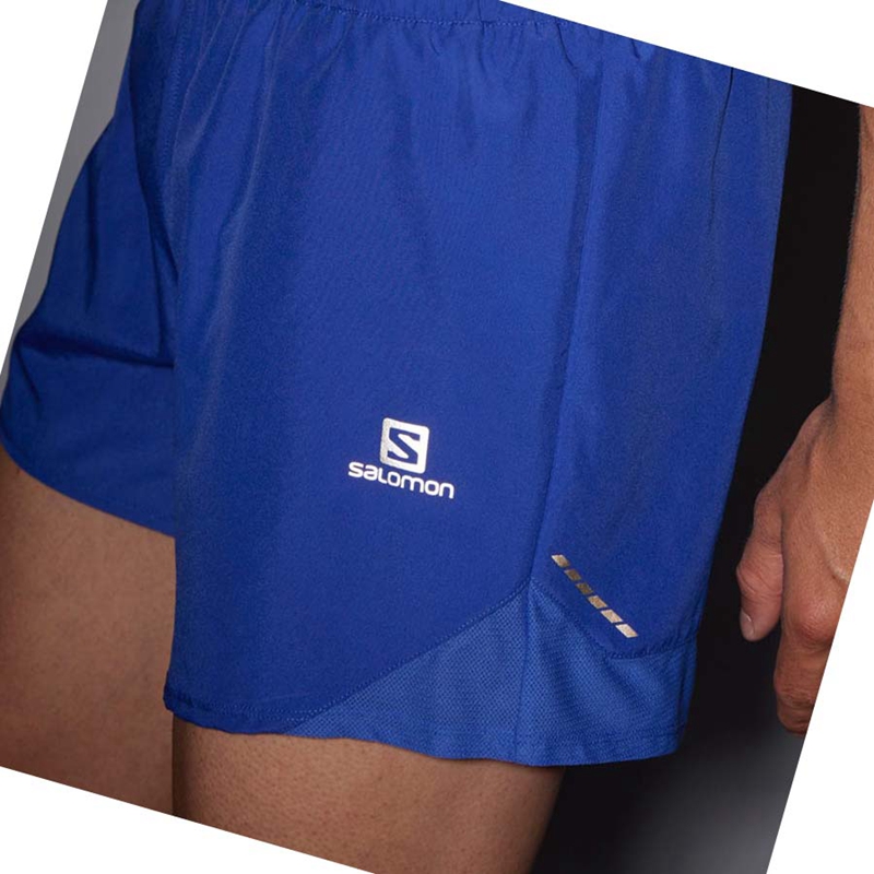 Salomon CROSS REBEL 5'' Kurze Hose Herren Blau | SBCQORX-02