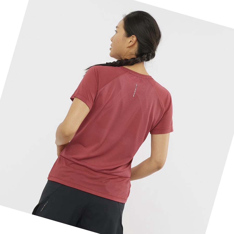 Salomon CROSS REBEL T-shirts Damen Rot | KFJMDYX-79