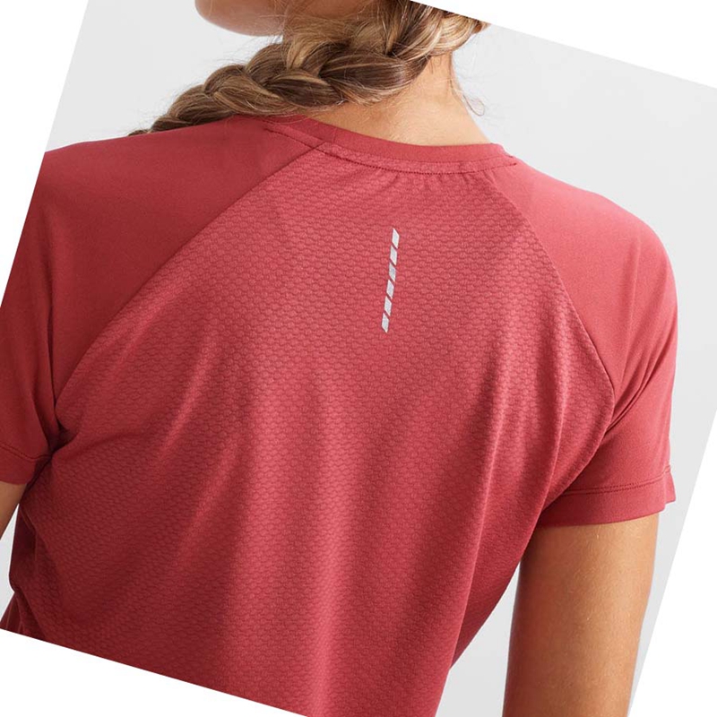 Salomon CROSS REBEL T-shirts Damen Rot | KFJMDYX-79