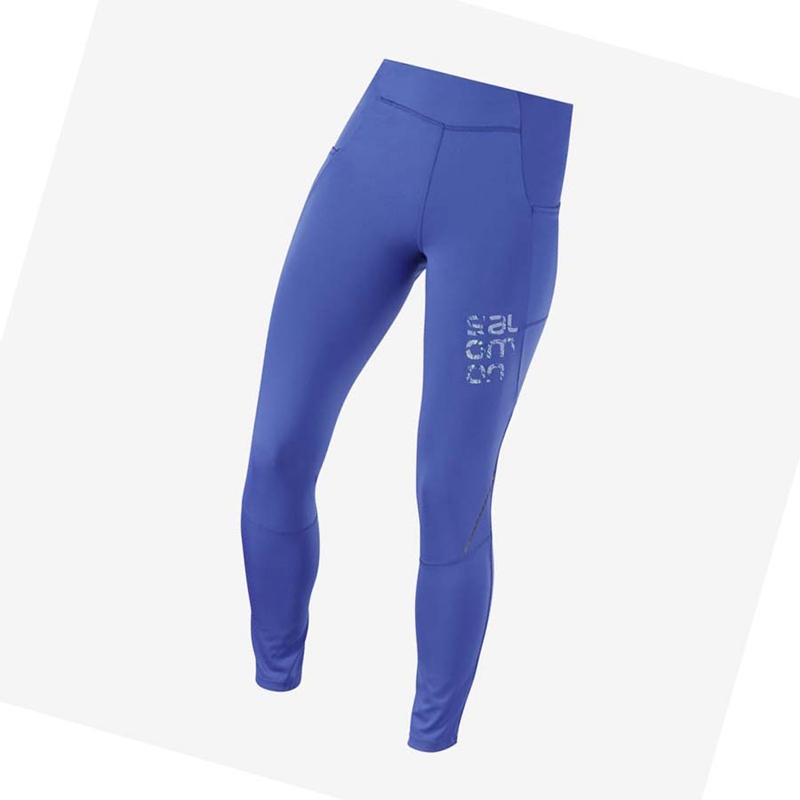 Salomon CROSS RUN 28\'\' Hose Damen Blau | FTBRUHO-95