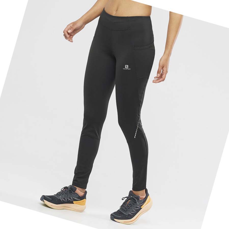 Salomon CROSS RUN 28'' Hose Damen Schwarz | KQRSUFP-45