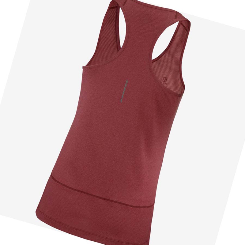 Salomon CROSS RUN GRAPHIC T-shirts Damen Rot | DMFVUTN-47