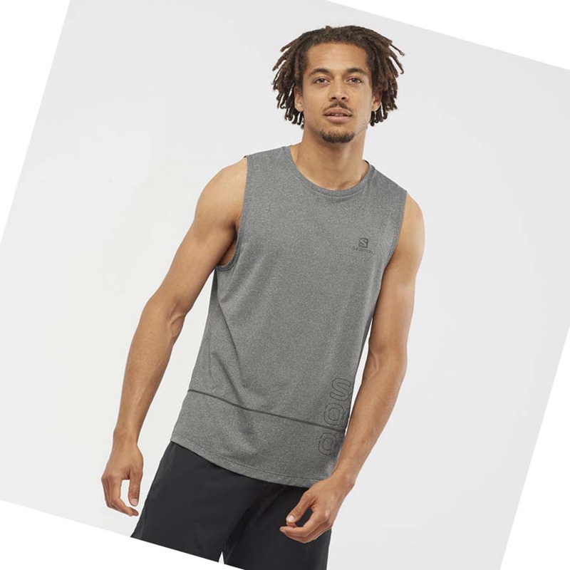 Salomon CROSS RUN GRAPHIC T-shirts Herren Schwarz | NDAELKS-84