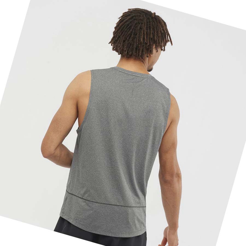 Salomon CROSS RUN GRAPHIC T-shirts Herren Schwarz | NDAELKS-84