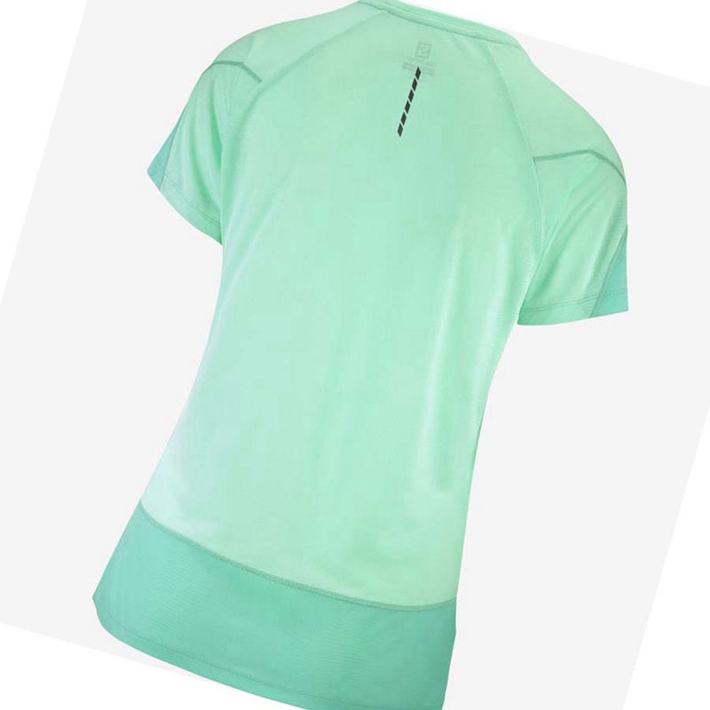 Salomon CROSS RUN T-shirts Damen Grün | QPRAHIB-20