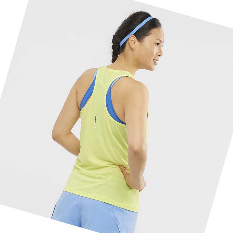 Salomon CROSS RUN T-shirts Damen Grün | UNKDVMW-19