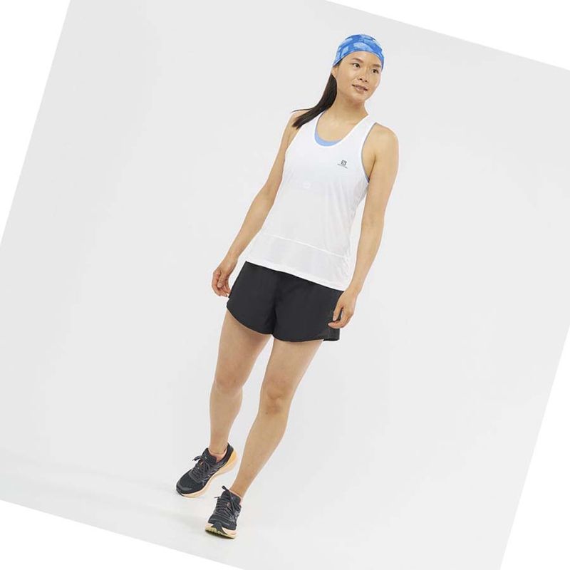 Salomon CROSS RUN T-shirts Damen Weiß | XEDUOYZ-73