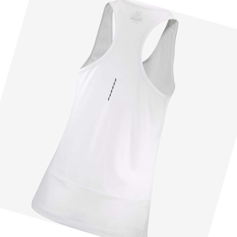 Salomon CROSS RUN T-shirts Damen Weiß | XEDUOYZ-73