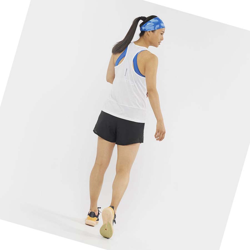 Salomon CROSS RUN T-shirts Damen Weiß | XEDUOYZ-73