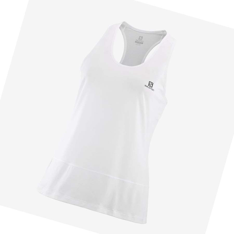 Salomon CROSS RUN T-shirts Damen Weiß | XEDUOYZ-73