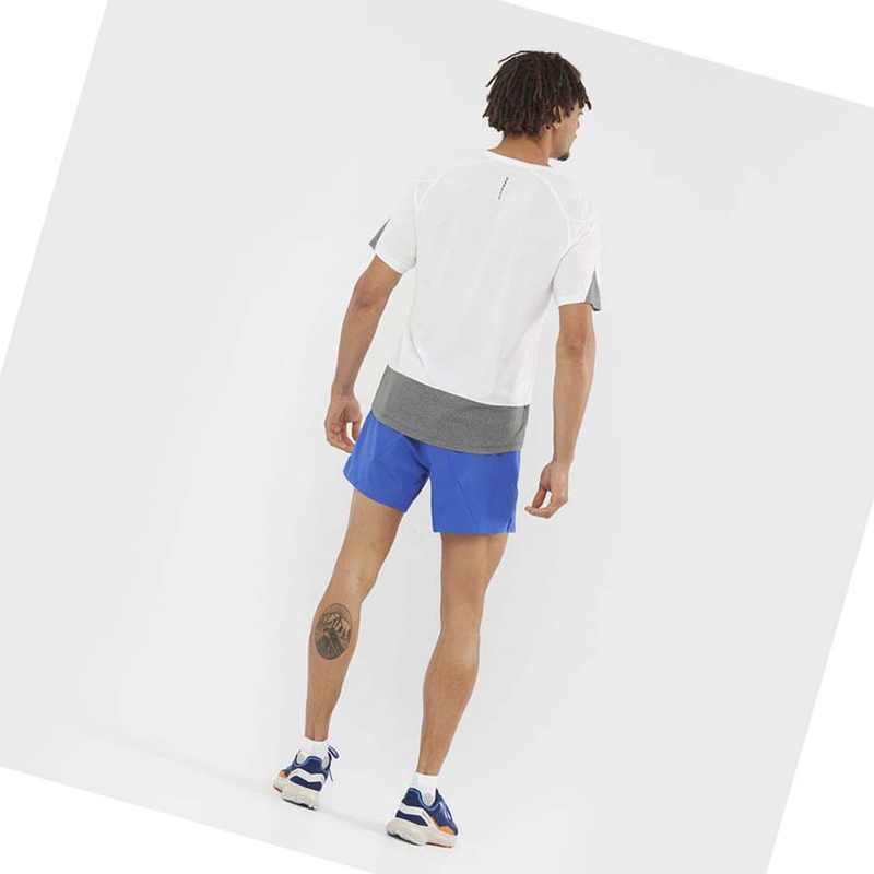 Salomon CROSS RUN T-shirts Herren Weiß | ZISDVUE-81