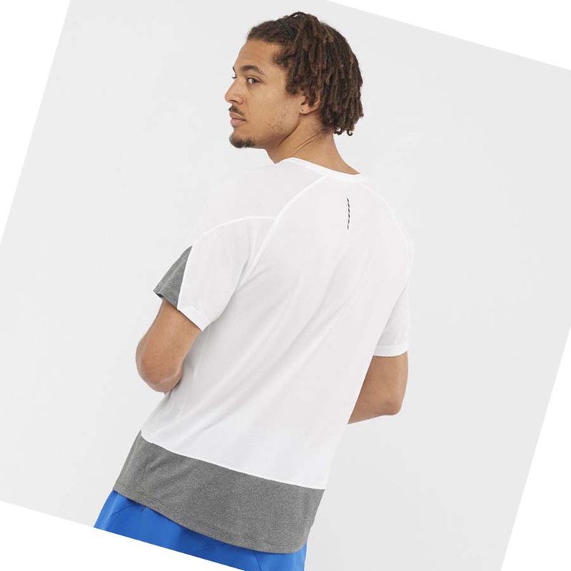 Salomon CROSS RUN T-shirts Herren Weiß | ZISDVUE-81