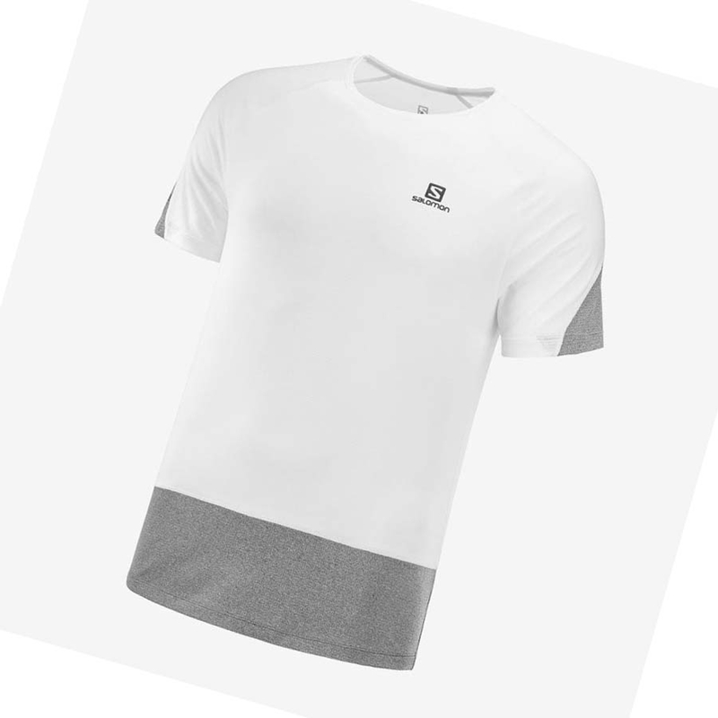 Salomon CROSS RUN T-shirts Herren Weiß | ZISDVUE-81