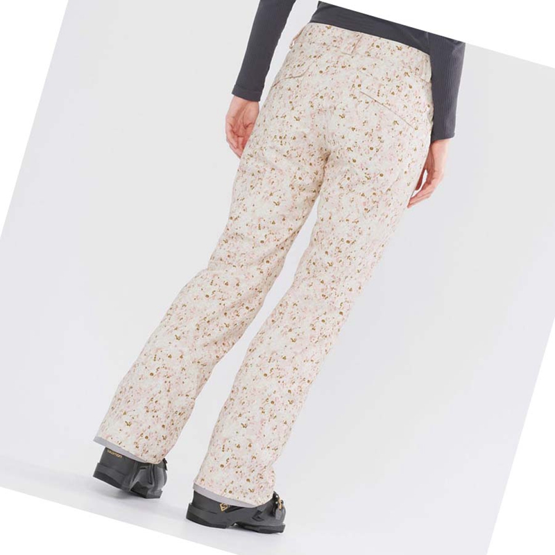 Salomon EDGE Ski Hosen Damen Beige | SNLYHIX-90