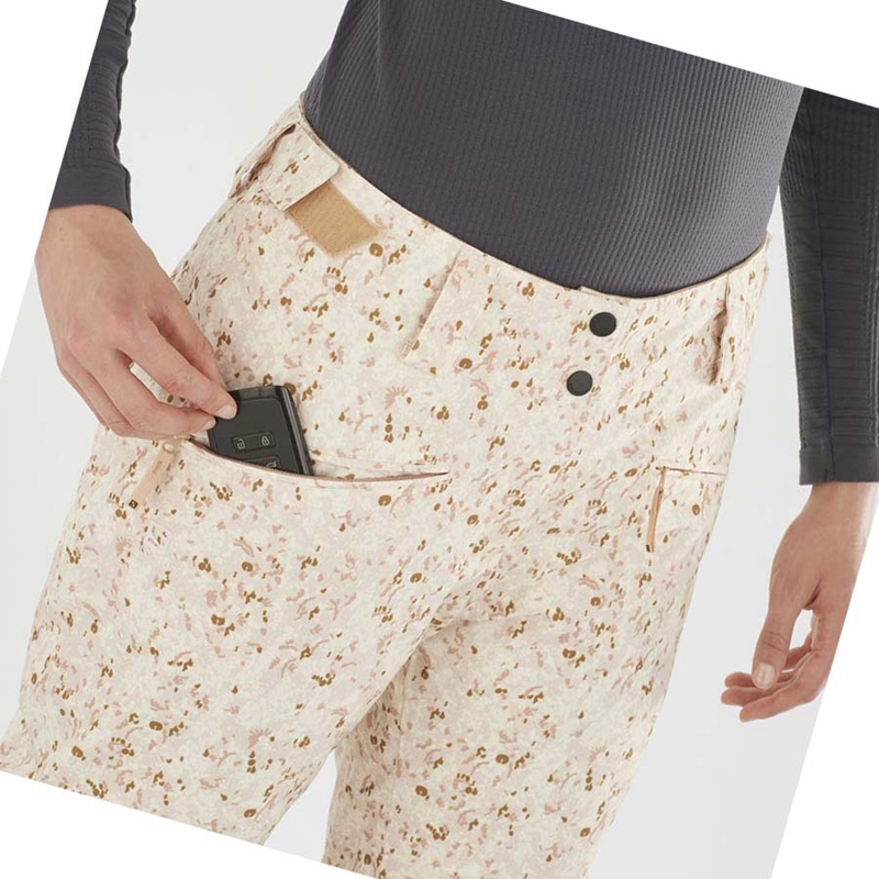 Salomon EDGE Ski Hosen Damen Beige | SNLYHIX-90