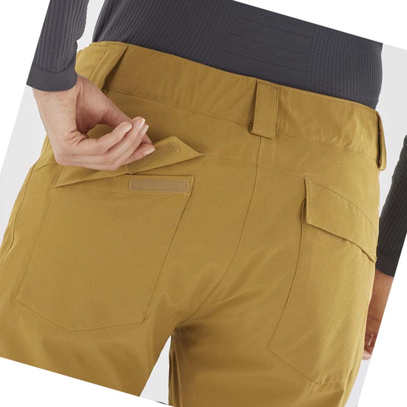 Salomon EDGE Ski Hosen Damen Gelb | HGRYNLB-50