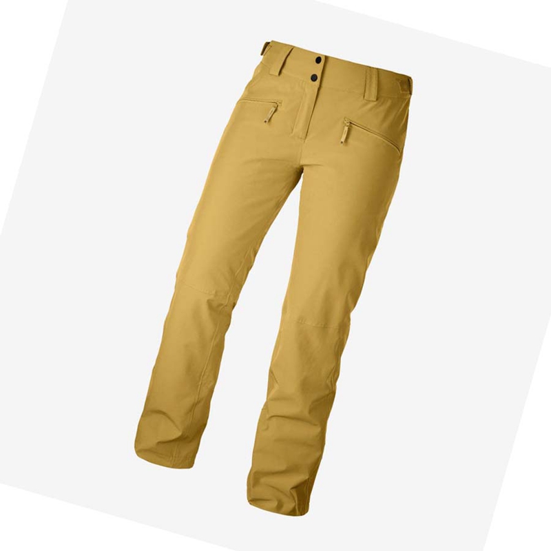 Salomon EDGE Ski Hosen Damen Gelb | HGRYNLB-50