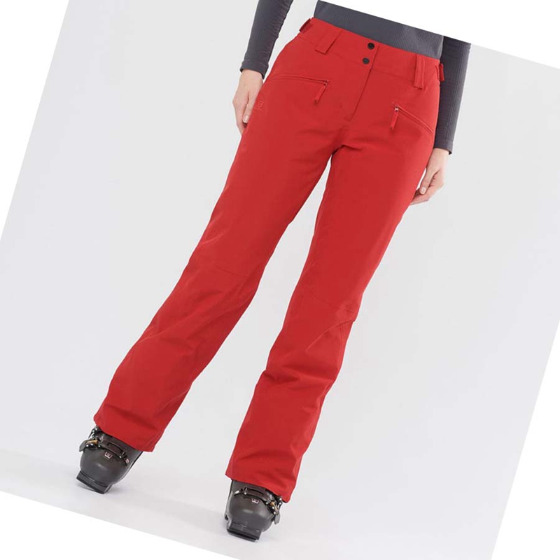 Salomon EDGE Ski Hosen Damen Rot | REPGLCX-89