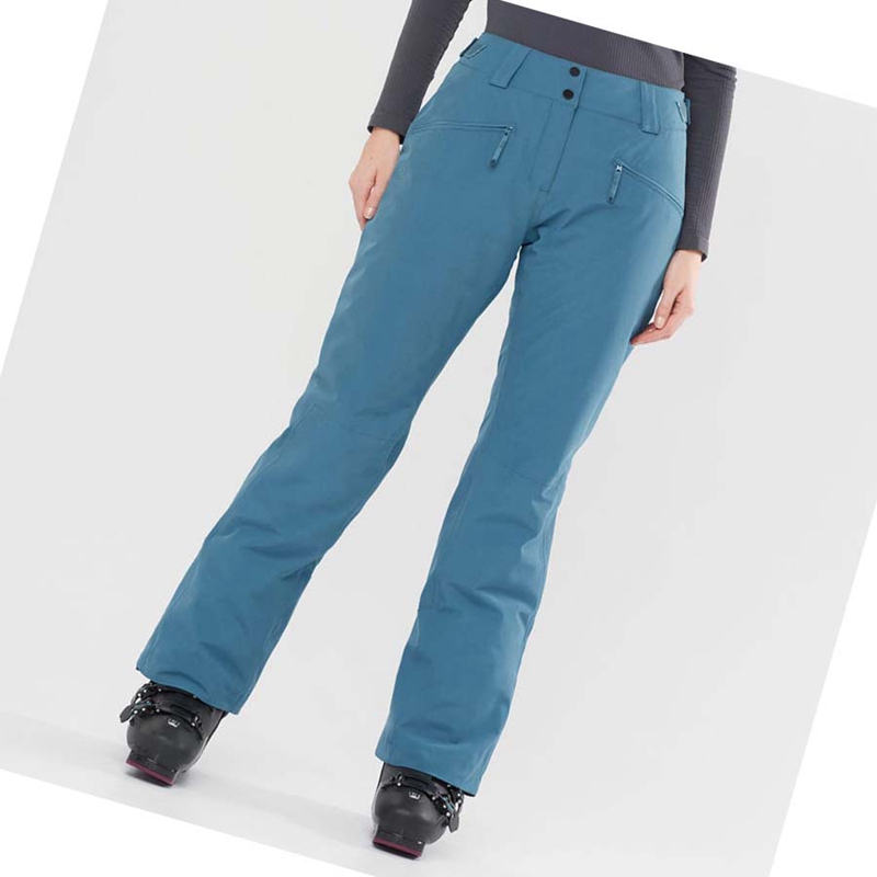 Salomon EDGE Ski Hosen Damen Türkis | DHXJZAS-64