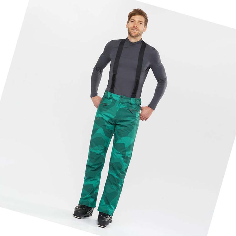 Salomon EDGE Ski Hosen Herren Grün | ZLYRHXT-60