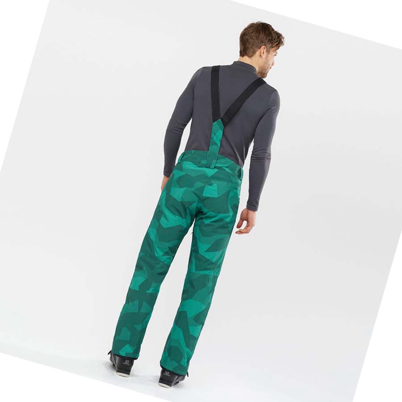 Salomon EDGE Ski Hosen Herren Grün | ZLYRHXT-60