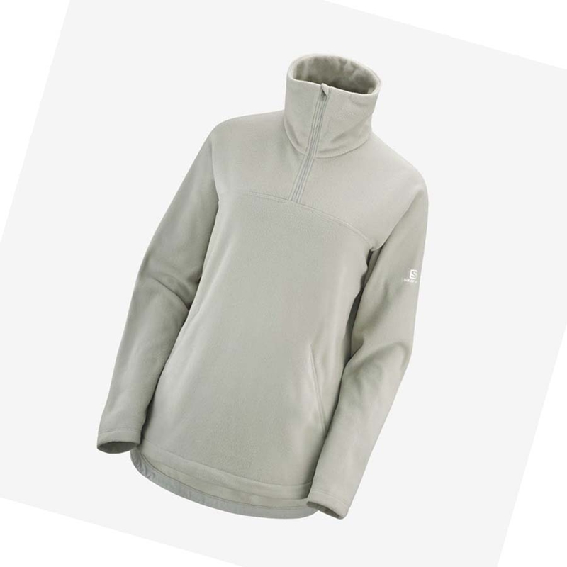 Salomon ESSENTIAL COSY FLEECE Hoodie Damen Weiß | LKBGIOP-34