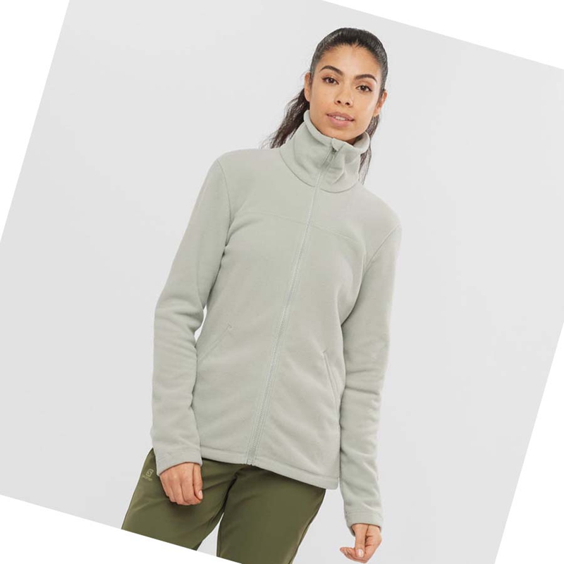 Salomon ESSENTIAL COSY FLEECE Hoodie Damen Beige | LPKAUCG-06