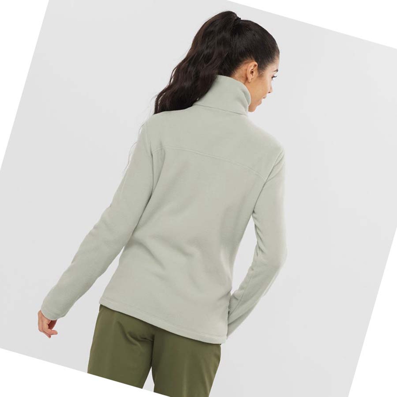 Salomon ESSENTIAL COSY FLEECE Hoodie Damen Beige | LPKAUCG-06