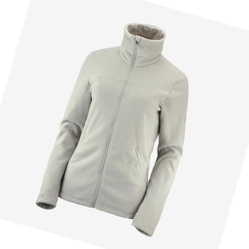 Salomon ESSENTIAL COSY FLEECE Hoodie Damen Beige | LPKAUCG-06