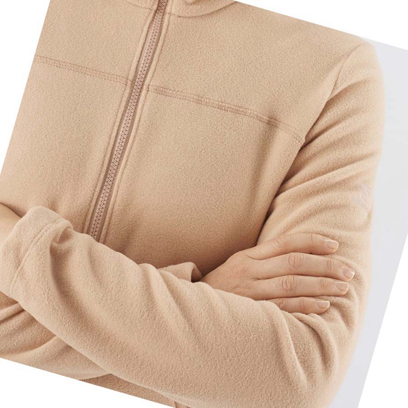 Salomon ESSENTIAL COSY FLEECE Hoodie Damen Rosa | ZGCAEHY-47