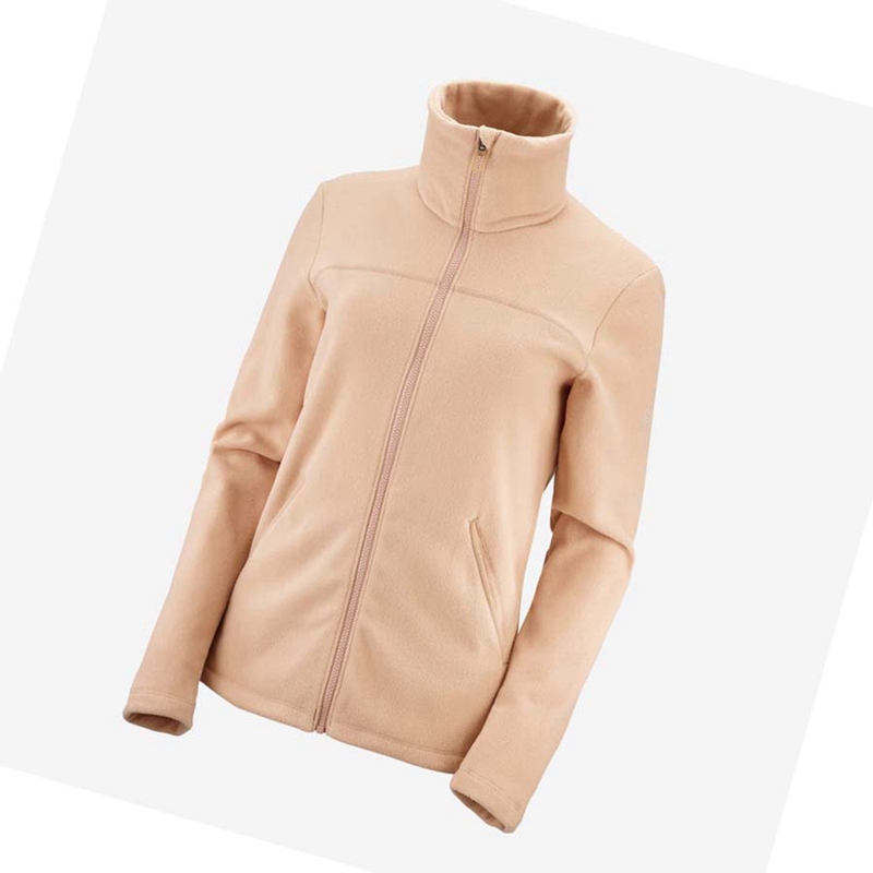 Salomon ESSENTIAL COSY FLEECE Hoodie Damen Rosa | ZGCAEHY-47