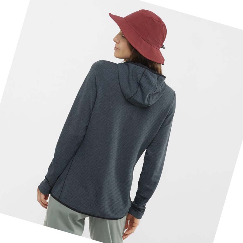 Salomon ESSENTIAL LIGHTWARM HOODED Hoodie Damen Schwarz | ONAWLVK-58