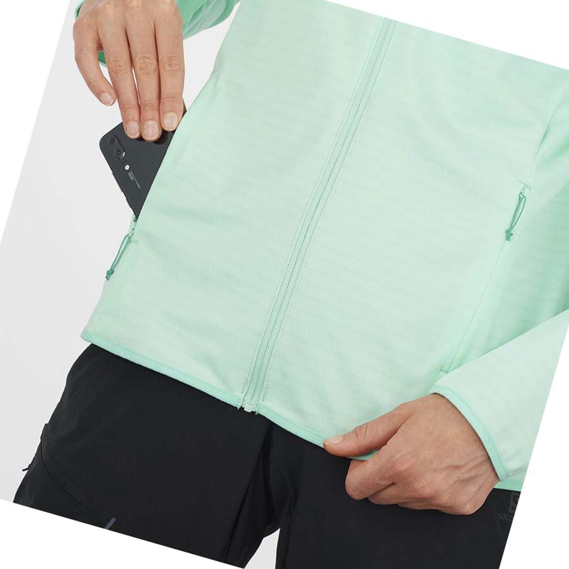 Salomon ESSENTIAL LIGHTWARM Hoodie Damen Grün | RCMJBNT-97