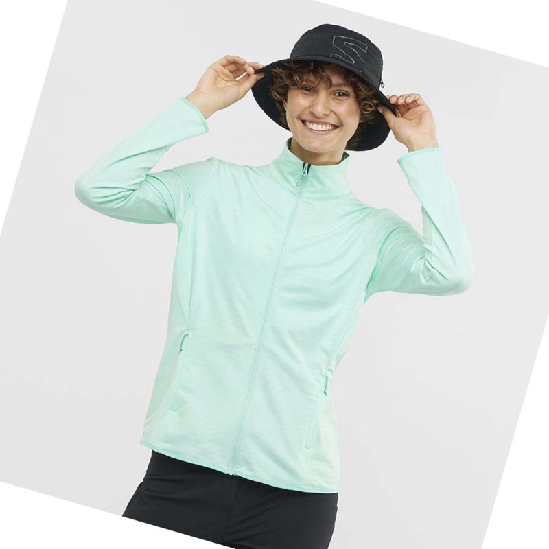 Salomon ESSENTIAL LIGHTWARM Hoodie Damen Grün | RCMJBNT-97