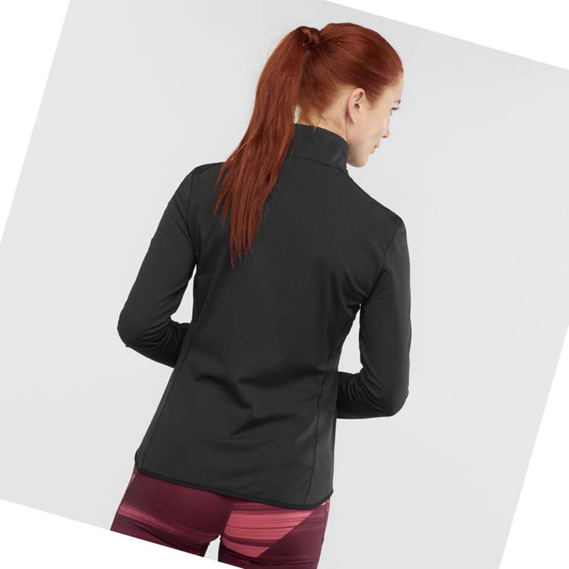 Salomon ESSENTIAL LIGHTWARM Hoodie Damen Schwarz | REQCNWH-20