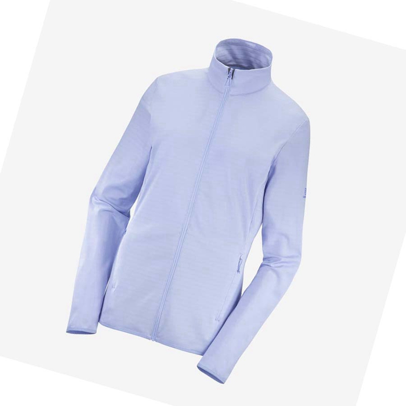 Salomon ESSENTIAL LIGHTWARM Hoodie Damen Blau | UMNDZPV-17