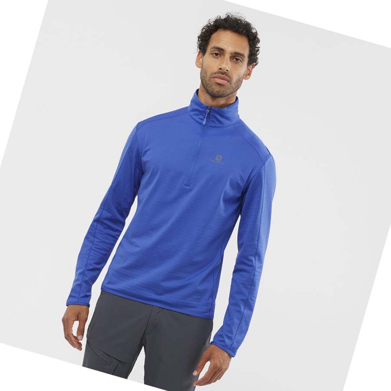 Salomon ESSENTIAL LIGHTWARM Hoodie Herren Blau | LQGHBUD-92
