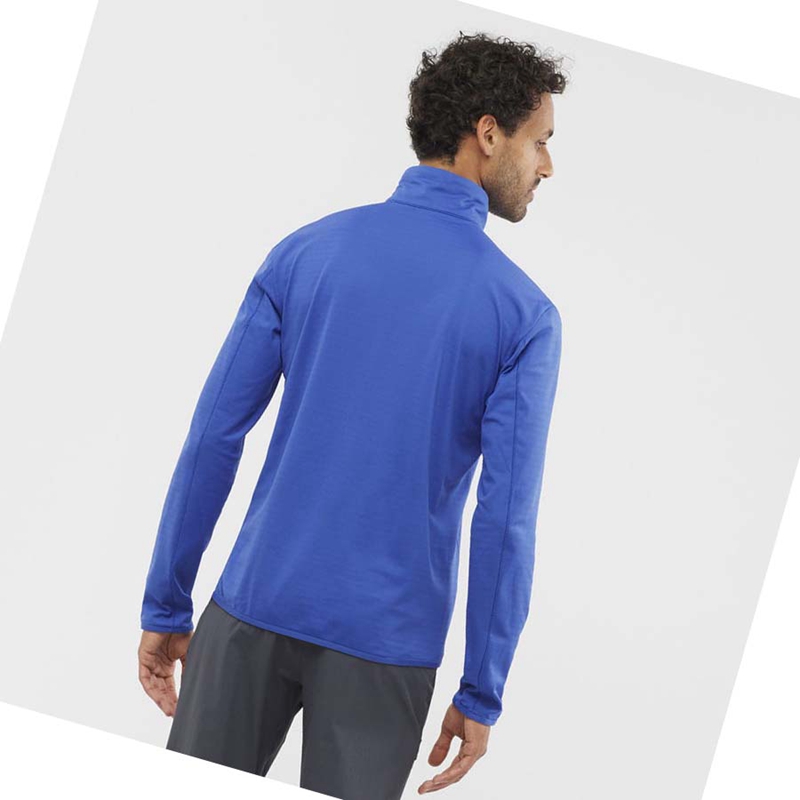 Salomon ESSENTIAL LIGHTWARM Hoodie Herren Blau | LQGHBUD-92