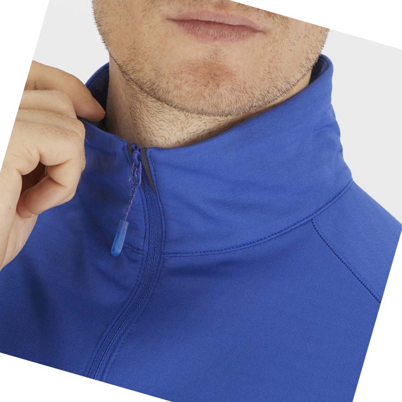 Salomon ESSENTIAL LIGHTWARM Hoodie Herren Blau | LQGHBUD-92