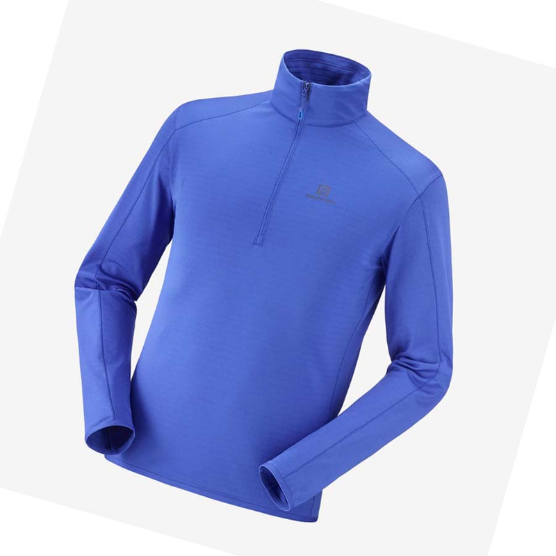 Salomon ESSENTIAL LIGHTWARM Hoodie Herren Blau | LQGHBUD-92