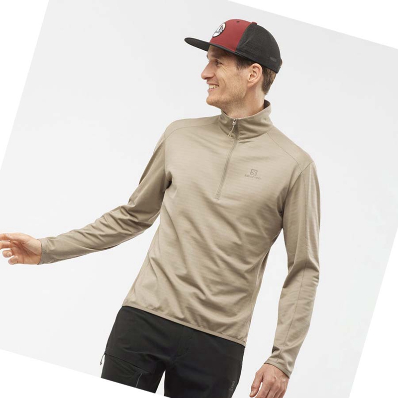 Salomon ESSENTIAL LIGHTWARM Hoodie Herren Grau | PKLQMOZ-43