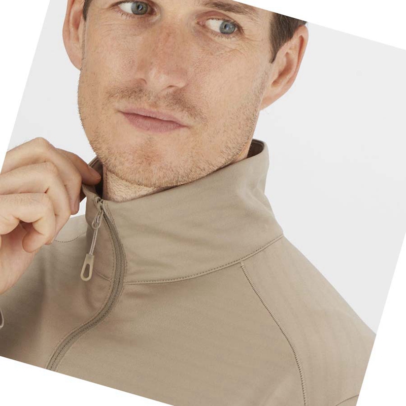 Salomon ESSENTIAL LIGHTWARM Hoodie Herren Grau | PKLQMOZ-43