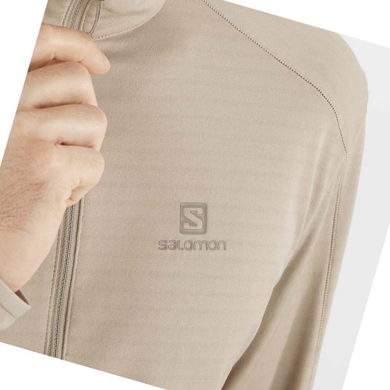 Salomon ESSENTIAL LIGHTWARM Hoodie Herren Grau | PKLQMOZ-43