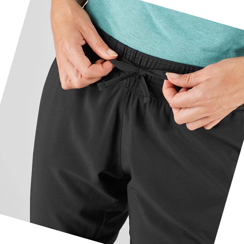 Salomon ESSENTIAL LIGHT Hose Damen Schwarz | OGQMRVL-67