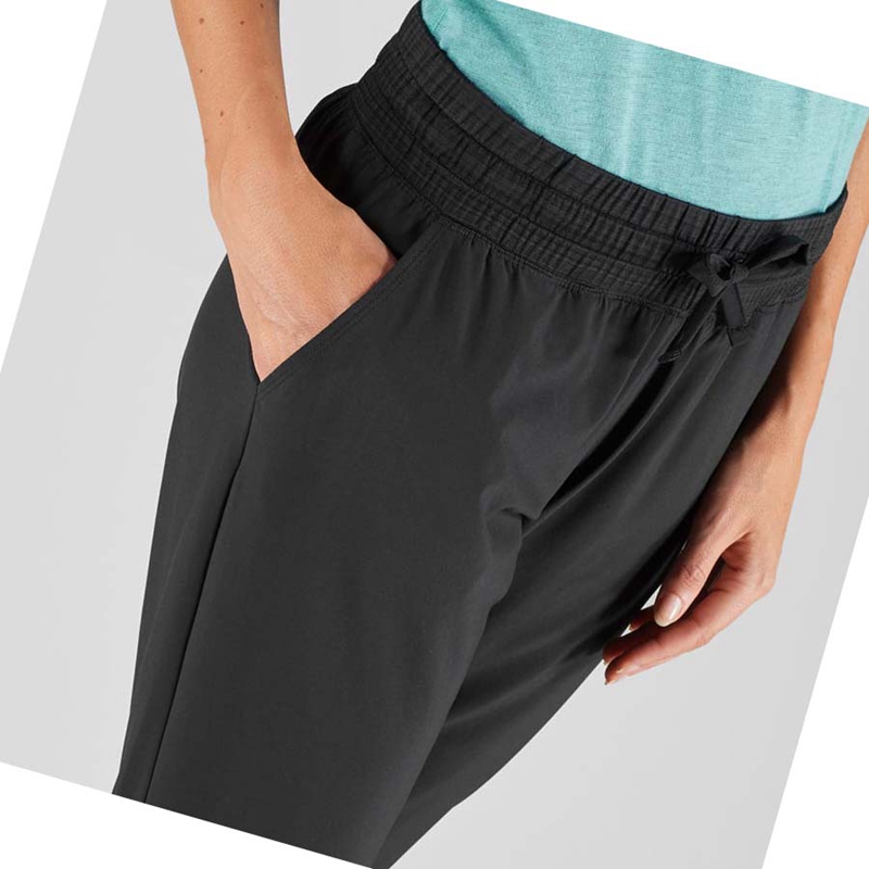 Salomon ESSENTIAL LIGHT Hose Damen Schwarz | OGQMRVL-67